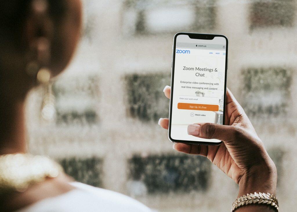 Zoomvideovergadering - Virtuele weergave