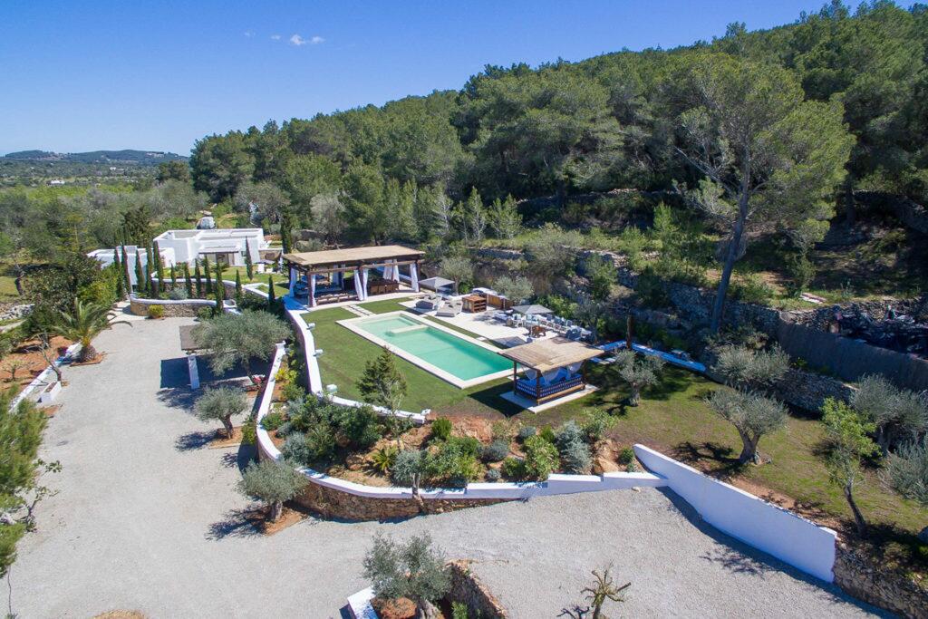 holiday rental villa with pool in the north of Ibiza summer 2020